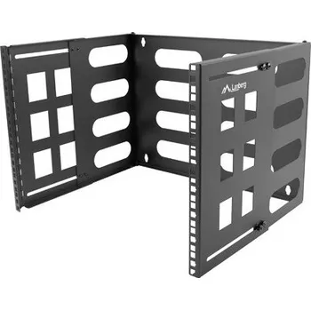 Serverovna Lanberg | SKLÁDACÍ DRŽÁK PRO MONTÁŽ NA STĚNU 19" 8U 497X400/240 ČERNÝ