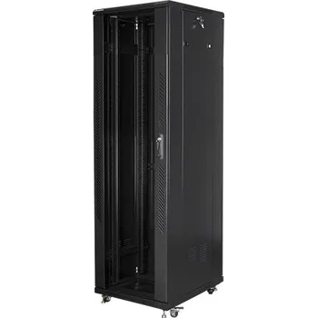 Racková skříň Lanberg | 19" VOLNĚ STOJÍCÍ RACKOVÁ SKŘÍŇ 42U/600X800 (FLAT PACK) ČERNÁ