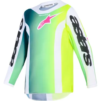 Moto dres Dres fluid portl youth, alpinestars, dětské (zelená/bílá/černá, vel. l)