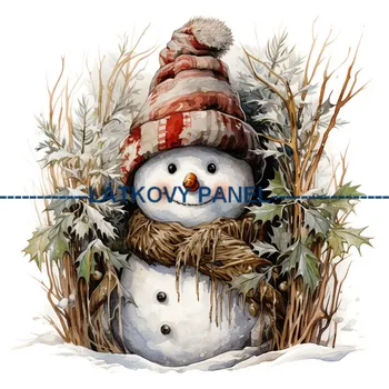Látkový panel - Sněhulák - ZIM-185 Velikost: 35x35cm, Materiál: Mikroplyš
