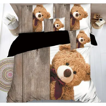 Povlečení TOTÁLNÍ MASAKR CEN ! SADA POVLEČENÍ S 3D EFEKTEM MEDVÍDEK I. na 2 postele + PROSTĚRADLO ZDARMA
