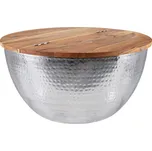 Invicta Konferenční stolek ORIENT 60cm stříbrný s úložným prostorem 40109