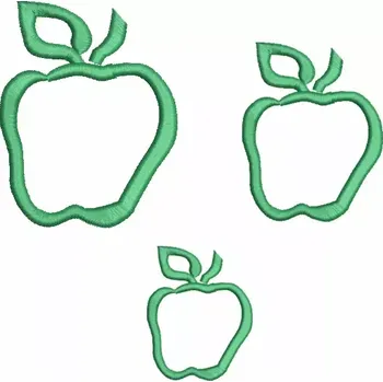 Textilie Vyšívací vzor jablko 01