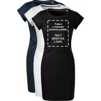 Dámské šaty Dámské šaty freedom s vlastním potiskem červená