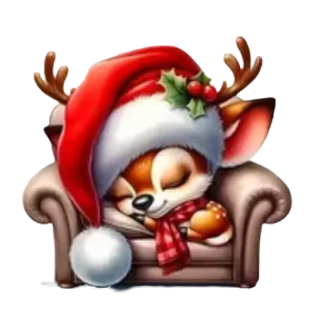 Vánoční dekorace Nažehlovací obrázek - vánoční sobík V (9,0 x 8,8 cm)