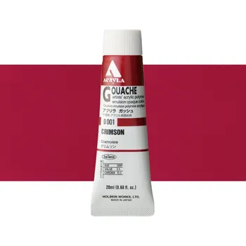 Vodová barva Akryl kvašová barva Holbein - Crimson Balení: 20 ml