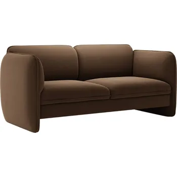 Pohovka Micadoni Hnědá sametová dvoumístná pohovka Georgia 168 cm