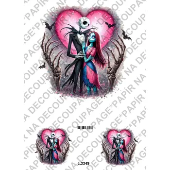 Umělecký papír Rýžový a soft papír na decoupage - Tim Burton - KB3349 Materiál: Soft, Rozměr: A4