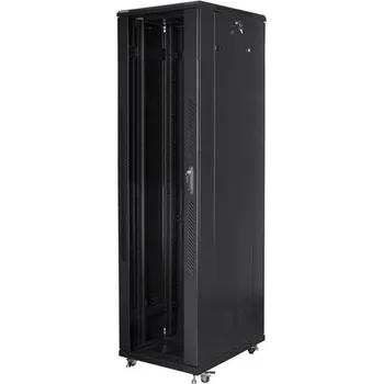 Racková skříň Lanberg | RACKOVÁ SKŘÍŇ 19" VOLNĚ STOJÍCÍ 37U/800X800 (FLAT PACK) ČERNÁ