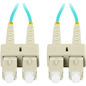 Datový kabel Lanberg | OPTICKÝ PATCHCORD MM SC/UPC-SC/UPC DUPLEX 2M LSZH OM3 50/125 3.0MM AQUA