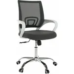 Dětská židle DREAMY - plast, kov, látka, šedá / bílá / chrom