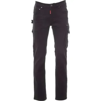 Pánské kalhoty PAYPER WEST 001201-0377 / Pánské pracovní vícekapsové kalhoty džínového střihu - black 44
