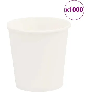 Papírové kelímky na kávu 1000 pcs 4oz 100ml bílé