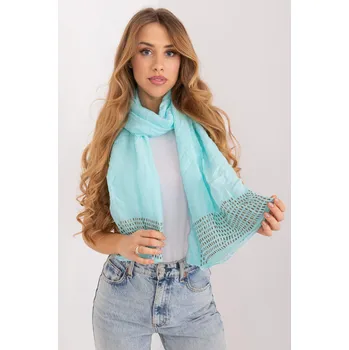 Šála Viskózový šátek s aplikací model 15847 světle modrý