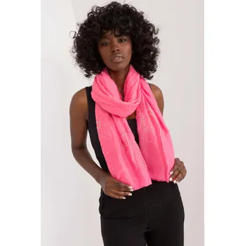 Šála Viskózový šátek s aplikací model 33628 růžový