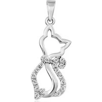 Přívěsek Leru Přívěsek z bílého zlata kočka