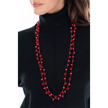Náhrdelník Dámský šperk HAZEL Červená uni