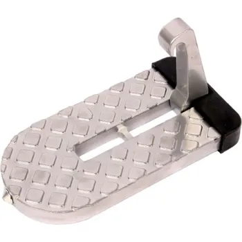 Schůdek na háček do dveří auta 15x7,7 cm Hliníková slitina Skládací auto schůdek s nosností 250 kg Nouzový hrot na rozbití okna stříbrná