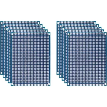 Páječka 10 ks prototypová deska plošných spojů 6 x 8 cm Oboustranné univerzální PCB desky pro pájení DIY elektronické projekty a obvody