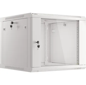 Racková skříň Lanberg | RACKOVÁ SKŘÍŇ 19" PRO MONTÁŽ NA STĚNU 9U/600X600 (FLAT PACK) V2 ŠEDÁ