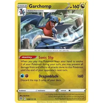 Sběratelská karetní hra Garchomp - 109/172 - Brilliant Stars Typ karty: Reverse Holo