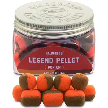 Boilies HALDORÁDÓ - LEGEND PELLET POP UP - Spicy Krill 12,16mm