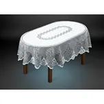Žakárový ubrus CVETA oválný více rozměrů šedá MyBestHome Rozměr: 160x120 cm