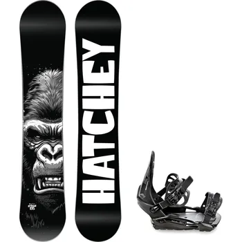 Snowboard Dětský Snowboard komplet Hatchey Primal + vázání RAVEN S230 Black Velikost: 120 cm, Velikost vázání: S/M