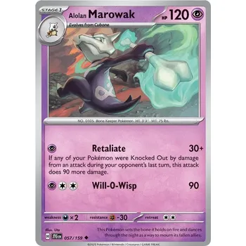 Karetní hra Alolan Marowak 057/159 - Journey Together Typ karty: Reverse Holo