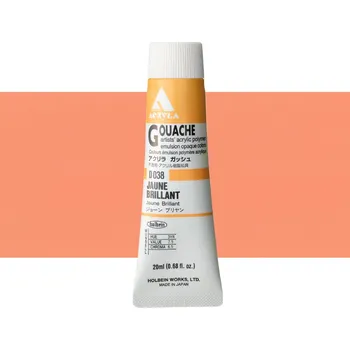 Vodová barva Akryl kvašová barva Holbein - Jaune Brillant Balení: 20 ml