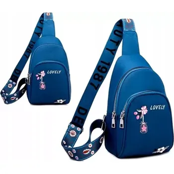 Městský batoh Malý dámský batoh Lovely ROL112M (Modrý malý dámský batůžek přes rameno 27 x 18 x 6 cm, 2x prostorná přihrádka uzavíratelná zipem)