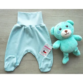 Dupačky AMÁLKA Bavlněné žebrované polodupačky, zelené Mojito Velikost: 68