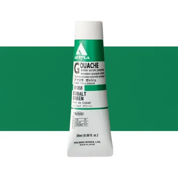 Vodová barva Akryl kvašová barva Holbein - Cobalt Green Balení: 20 ml