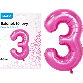 Balónek Balónek fóliový Luma č.3, 43cm, růžový