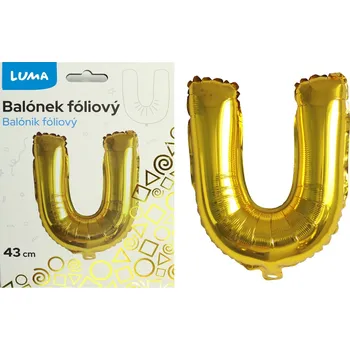 Balónek Balónek fóliový Luma "U", zlatý