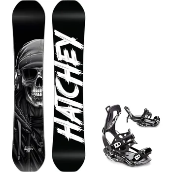 Snowboard Snowboard komplet Hatchey Sillence II + vázání RAVEN Fastec FT360 Black Velikost: 151 cm, Velikost vázání: M