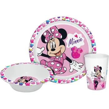 dětská jídelní sada Disney Minnie Jídelní sada Minnie Mouse 3 ks + dekorativní balení