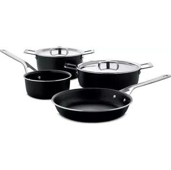 Hrnec Sada hrnců Alessi POTS&PANS,sada 6ks,černá