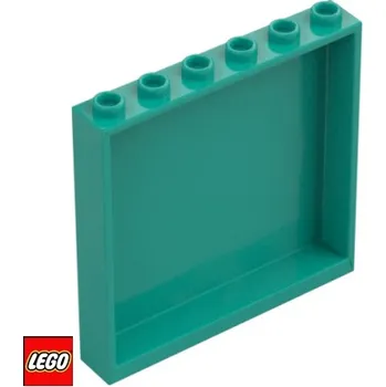 Stavebnice LEGO LEGO® Dílky LEGO Velký Panel, Stěna 1x6x5 / 59349 Barva: Tyrkysová 59349