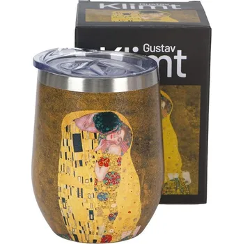 Termohrnek DUO porcelain Termohrnek 330 ml - Gustav Klimt "Polibek"