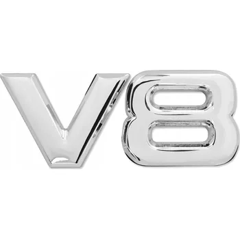 Elektrický zubní kartáček Emblém samolepicí znak AUDI V8 7,8x3,1 cm Stříbrný