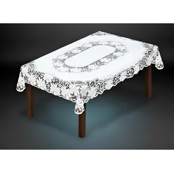 ubrus Žakárový ubrus KARIM více rozměrů bílá MyBestHome Rozměr: 150x100 cm