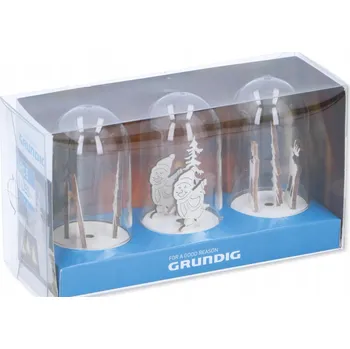 Vánoční dekorace GRUNDIG Vánoční světelné koule, 3 kusy