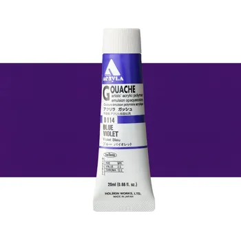 Vodová barva Akryl kvašová barva Holbein - Blue Violet Balení: 20 ml