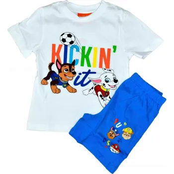 Komplet tričko a kraťasy Tlapková Patrola > varianta 4651 - bílo-modré Barva: 4651 - bílo-modré, Velikost: 128