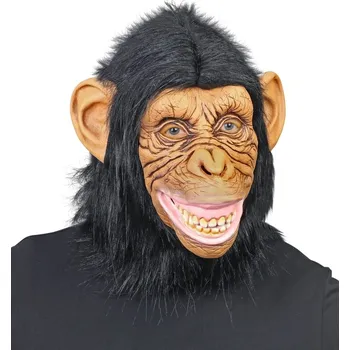 Karnevalová maska Šimpanzí maska se srstí