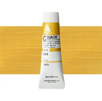 Vodová barva Akryl kvašová barva Holbein - Gold Balení: 20 ml