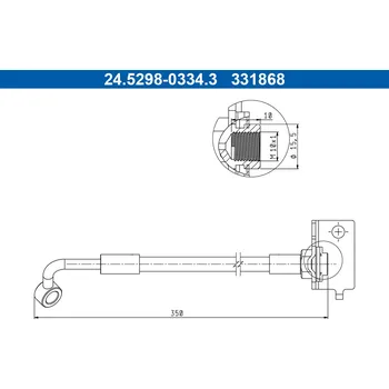 Brzdová hadice, , ATE, 24.5298-0334.3