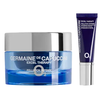 Kosmetická sada Vánoční balíček EXCEL THERAPY O2 CITYPROOF – Krém 50 ml, Krém na oči 15 ml, Necesér, Taška s kožešinou – Germaine de Capuccini Název (tag "title"): Rozjasňuje a chrání pleť unavenou životem ve městě, zanechává ji svěží a hydratovanou.