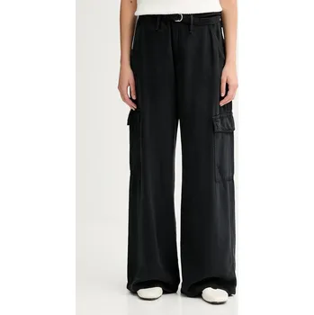 Dámské kalhoty Kalhoty Levi's BAGGY DAD CARGO dámské, černá barva, široké, high waist, 003IN 99X, vel. 29/32